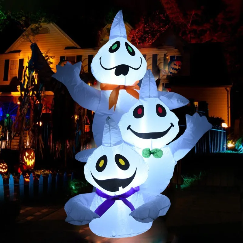 

Призрак Хэллоуин газовая модель светодиодный светящийся белый призрак открытый двор украшения дом с привидениями реквизит для вечеринки