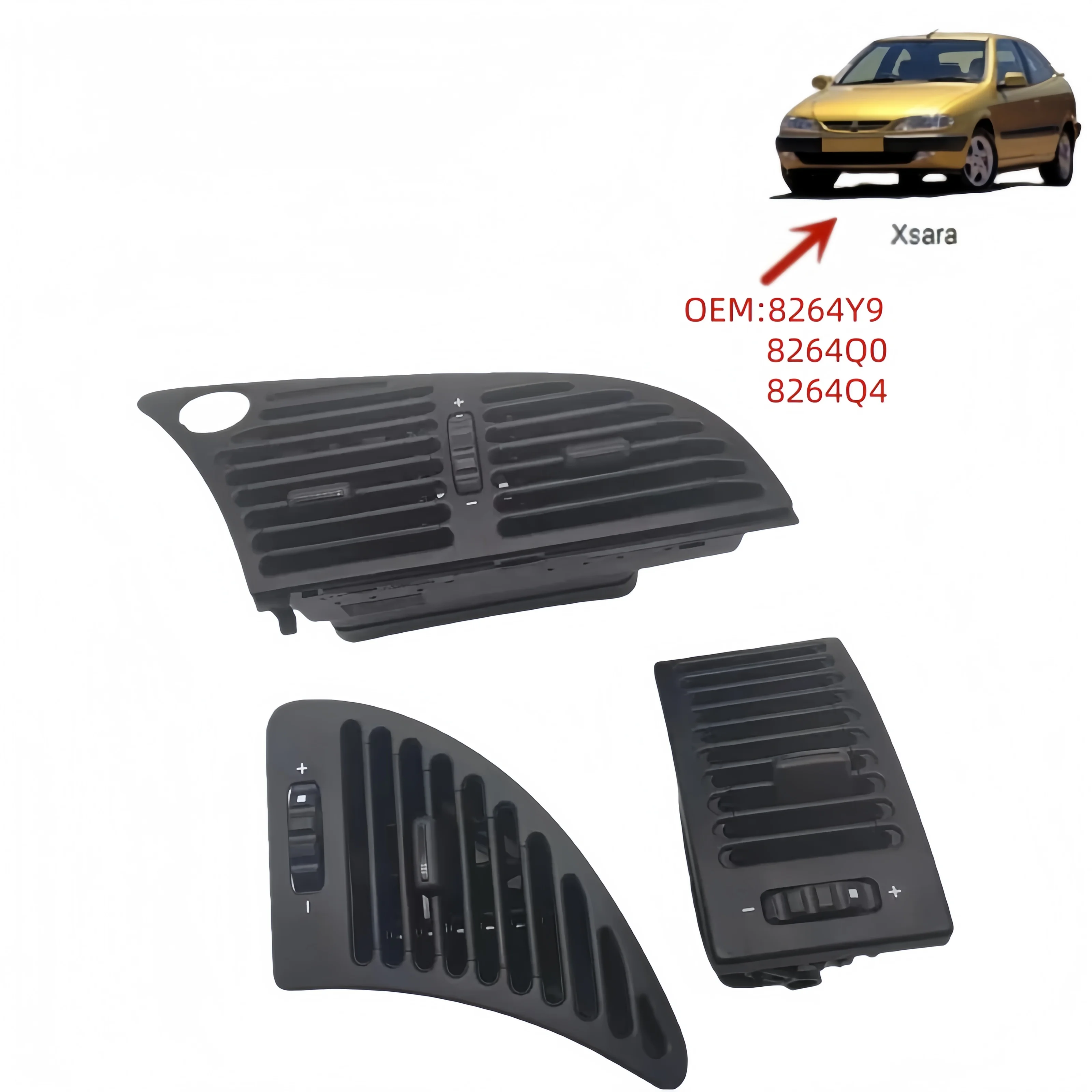 

8264Y9 8264Q0 8264Q4 Для Citroen Xsara Розетка приборной панели Панель кондиционера черная розетка