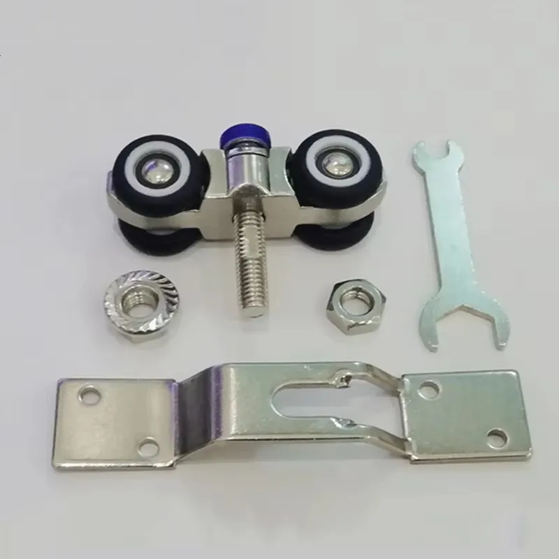 Lightweight Sliding Door Roller 4 Wheels Folding Door Hanging Wheels Track Pulley for Furniture Fittings