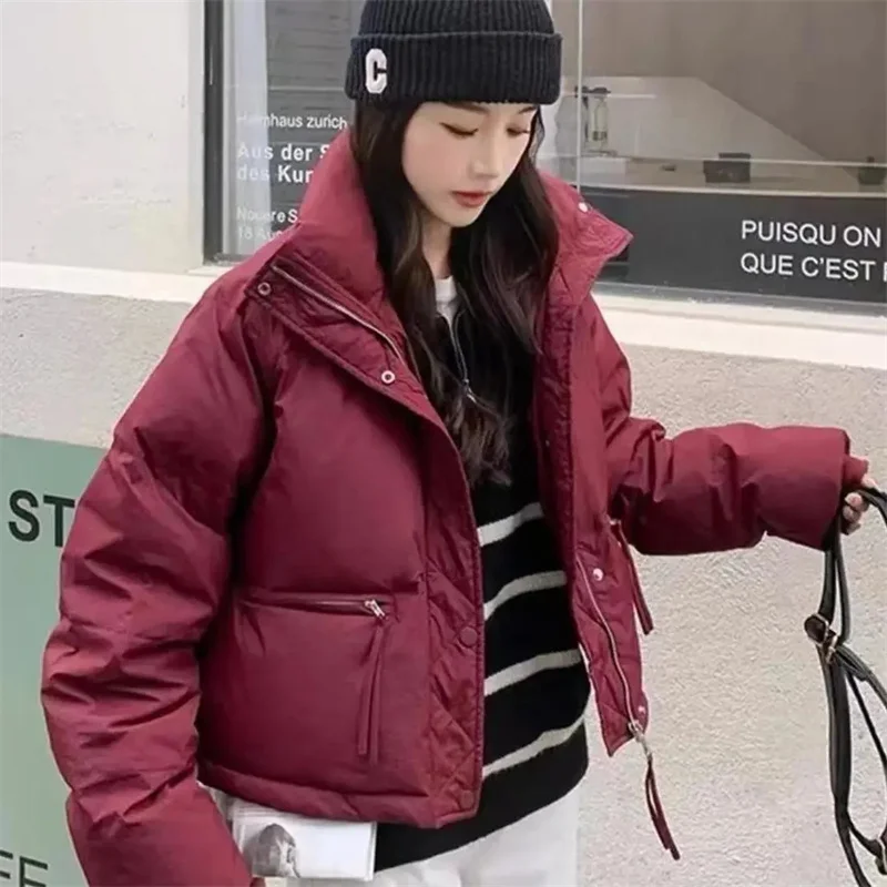 

Female Unique Lightweight Thin High-End Bread Jacket Outerwear Spring Autumn Short Women Parkas Down Cotton Jacket