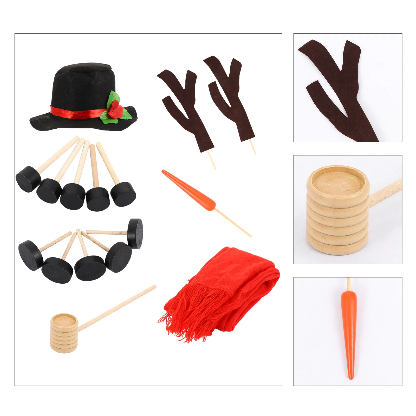 

Christmas Snowman Decorating Kit Diy Winter Holiday Party Outdoor Xmas Dressing Set Snowman Making Kit Decoration