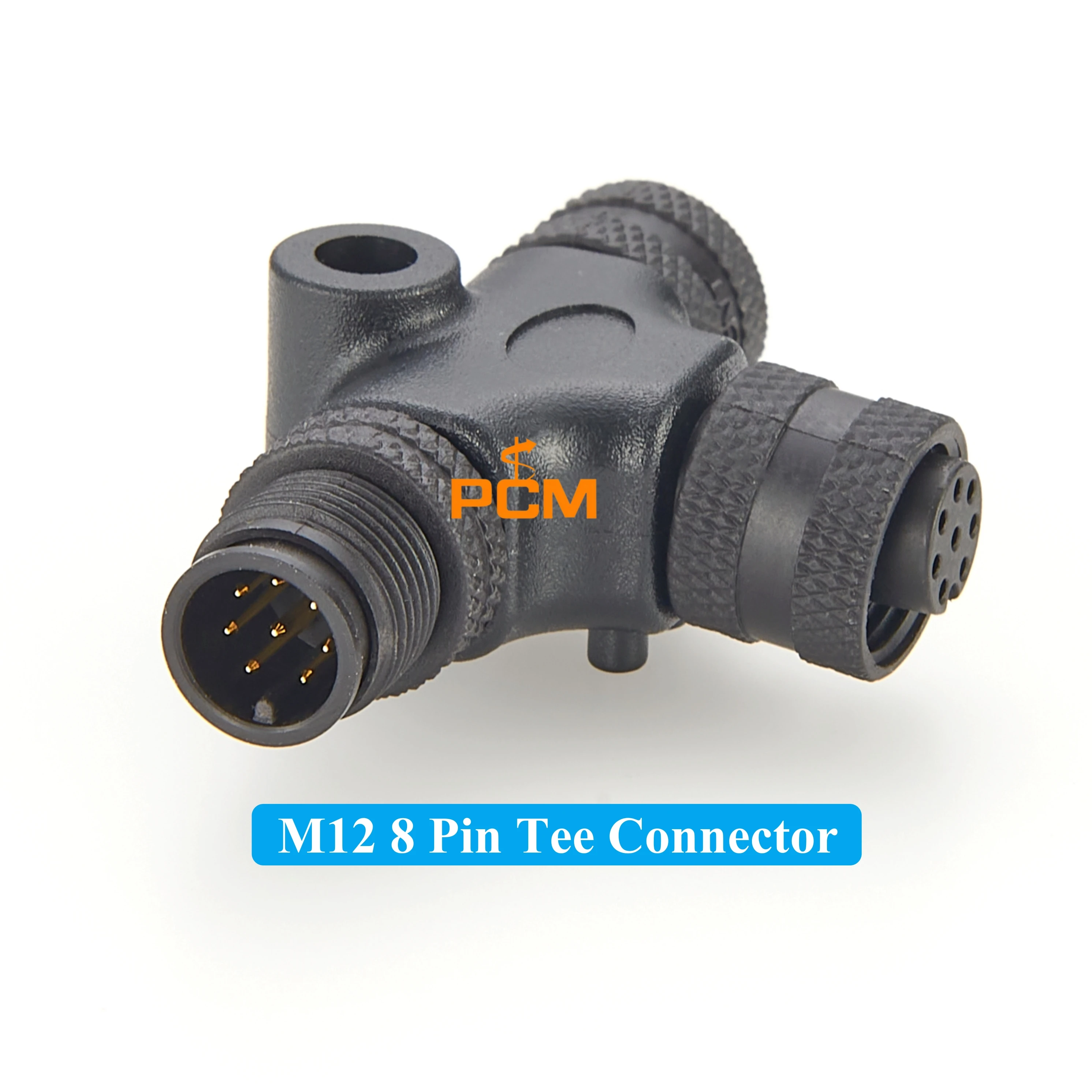 M12 8 Pin A-code Tee Splitter Distributor Connector for CAN Bus CANopen Profinet I/O Sensor Actuator Basler Cognex Keyence PLC