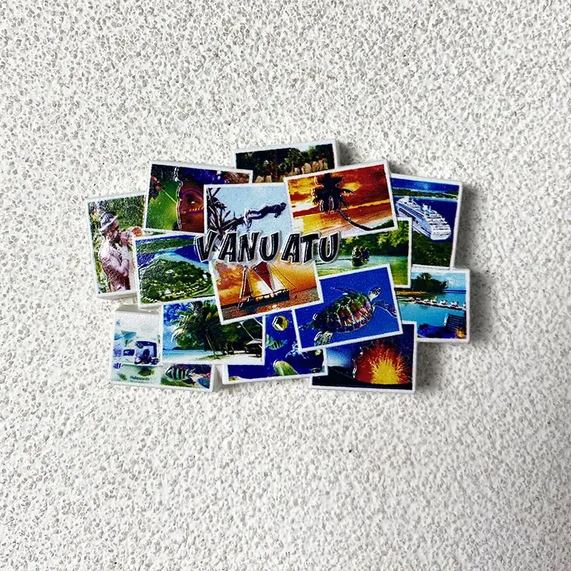 

Vanuatu Landmark Tourist Refrigerator Magnet Creative and Unique Home DecordiyPainted Magnetic Souvenir Decoration