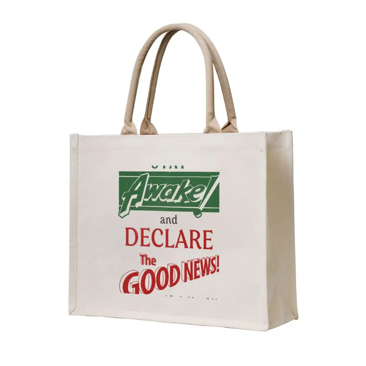 

Stay Awake! and Declare the Good News! Tote Bag reusable shopping bag personalized tote shopping bag