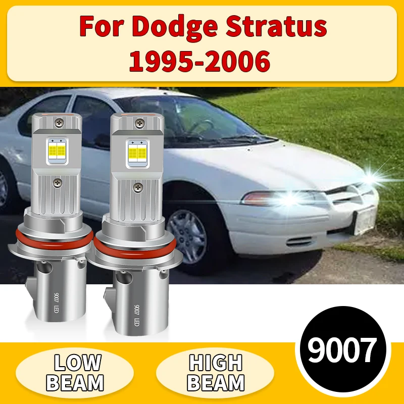 

2 шт. 9007 HB5 автомобильные фары проектор лампы светодиодные прожекторы для Dodge Stratus 1995-2006 лампа дальнего ближнего света белый 12 В 30000LM