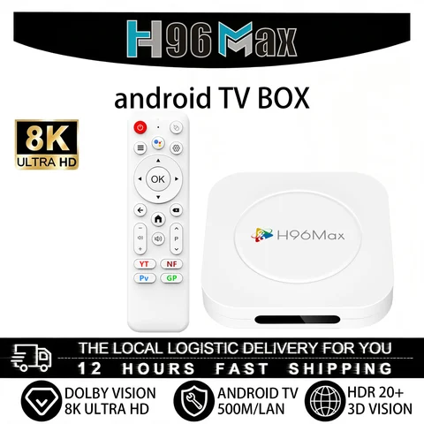 H96 Max M1 PLUS  Smart TV BOX Android 14.0 8K UHD WiFi6 BT5.4 Google Voice Smart TV Box Streaming Media Player