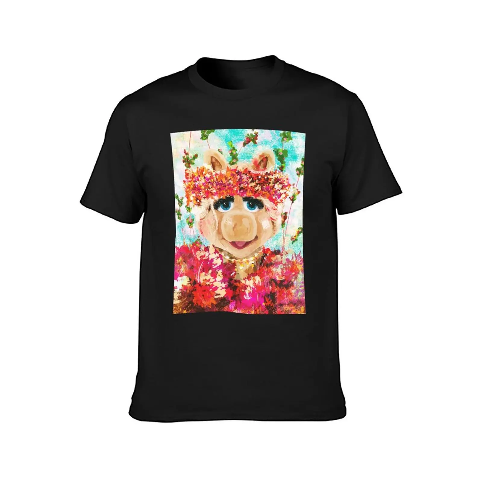 Miss Piggy Art T-Shirt anime Short sleeve tee oversizeds korean fashion men graphic t shirts