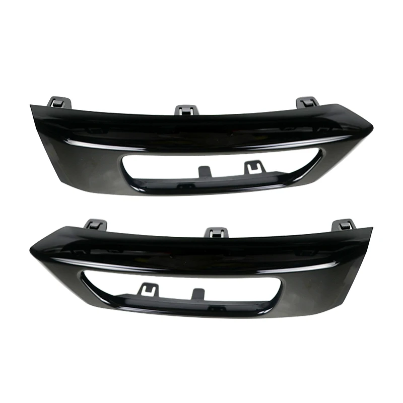 LR045049 Pair Left Right Front Bumper Fog Light Cover Bezel Frame Case Fit for Land Rover Range Rover Sport L494 2014-2017 Black