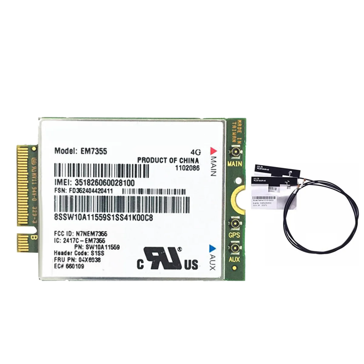 EM7355 WWAN карта + антенна FRU 04X6038 NGFF 4G Wi-Fi карта для ThinkPad X1 Carbon L440 L540 T440 T540P