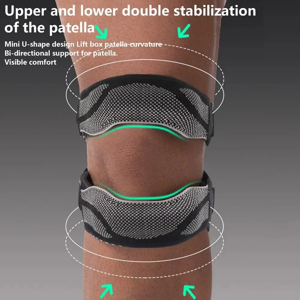

Adjustable Patella Tendon Knee Straps Double Silicone Comfortable Patella Protect Band Joints Protector Protection Knee