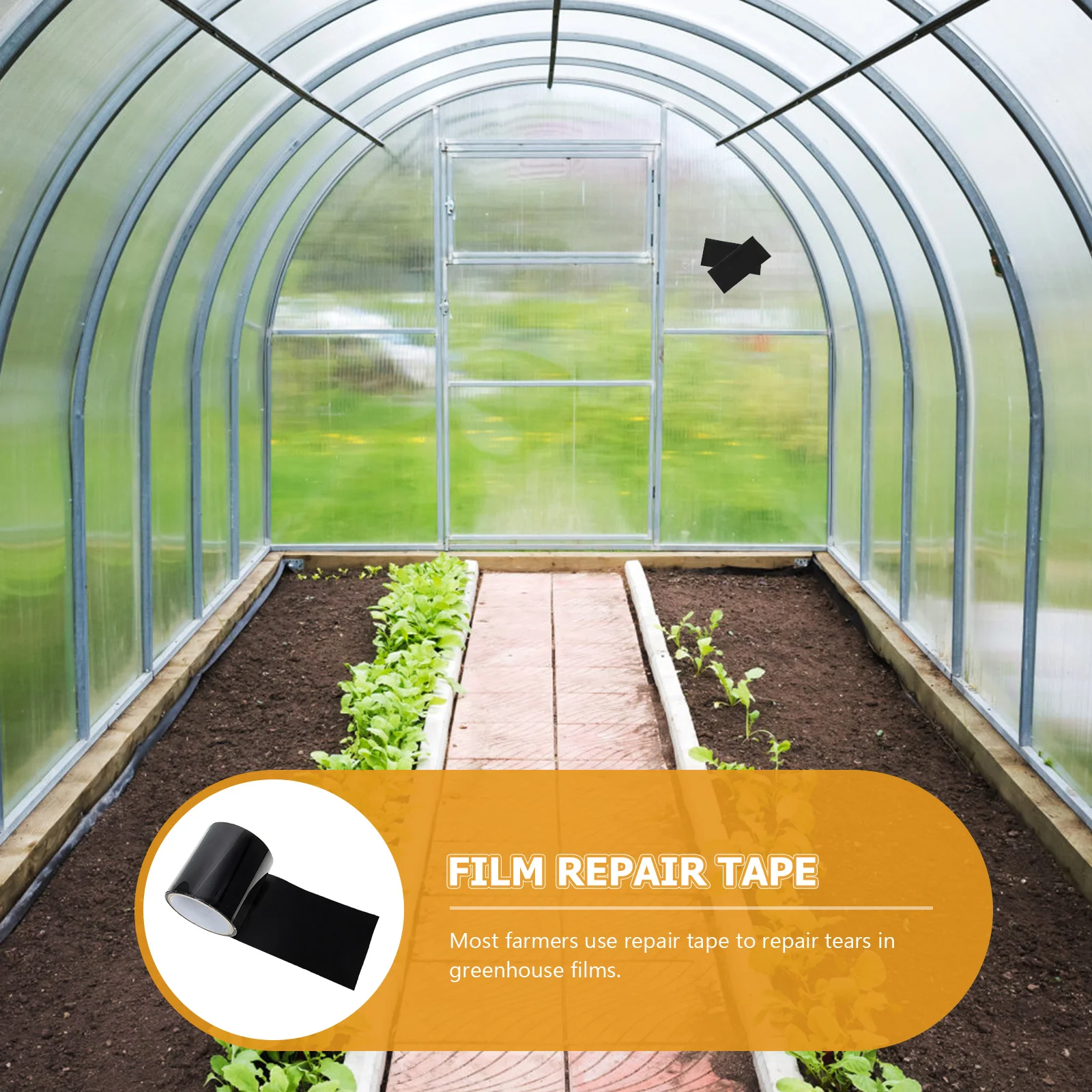 Cinta de Reparación Impermeable para Invernaderos, 1 Rollo, para Cubrir y Reparar Lonas de Plástico, Cinta Autoadhesiva