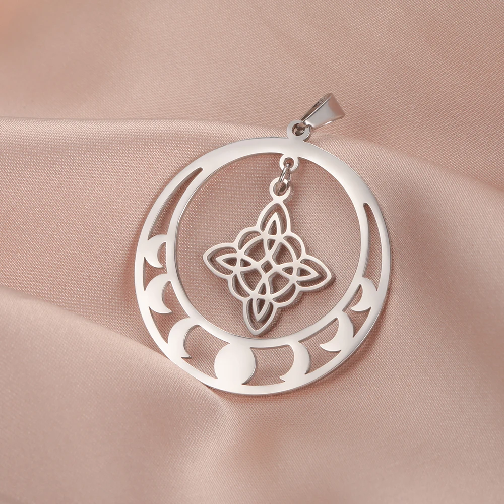 Dawapara Edelstahl Hexenknoten Charms für Halskette Ohrringe Trinity Knot Religiöse Symbole Anhänger DIY Schmuckherstellung – Detail 23
