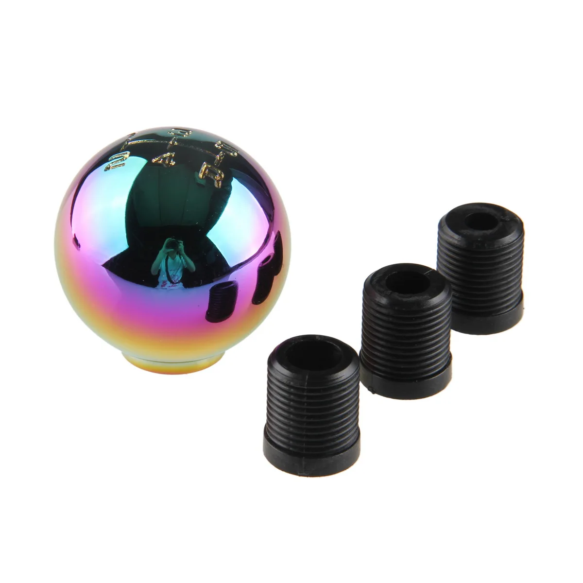 

Manual Car Shift Knob 5 Speed Gear Head Handle Shifter Lever Stick Aluminum Colorful with 3 Adapters Auto Styling Accessories