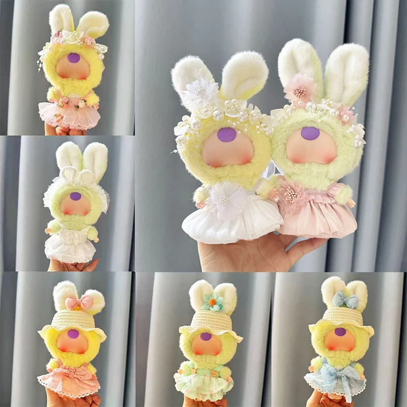 

Baby Three V3 Rabbit Pattern Macaron Outfit Doll Accessories Suspender Skirt Clothing