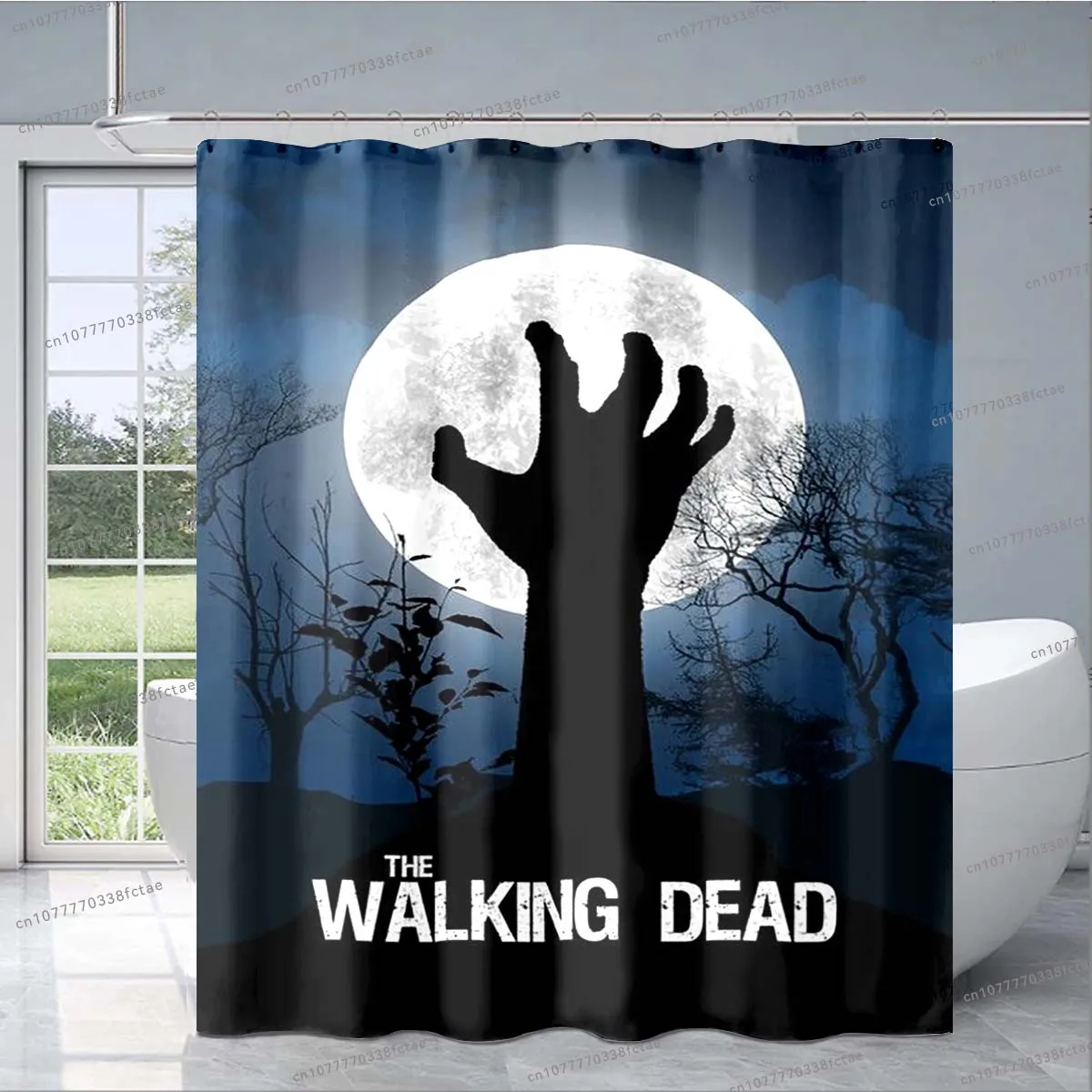 The Walking Dead Shower Curtain Horror TV Series Shower Curtain Adult Kid's Bathroom Decoration Shower Curtain Birthday Gift