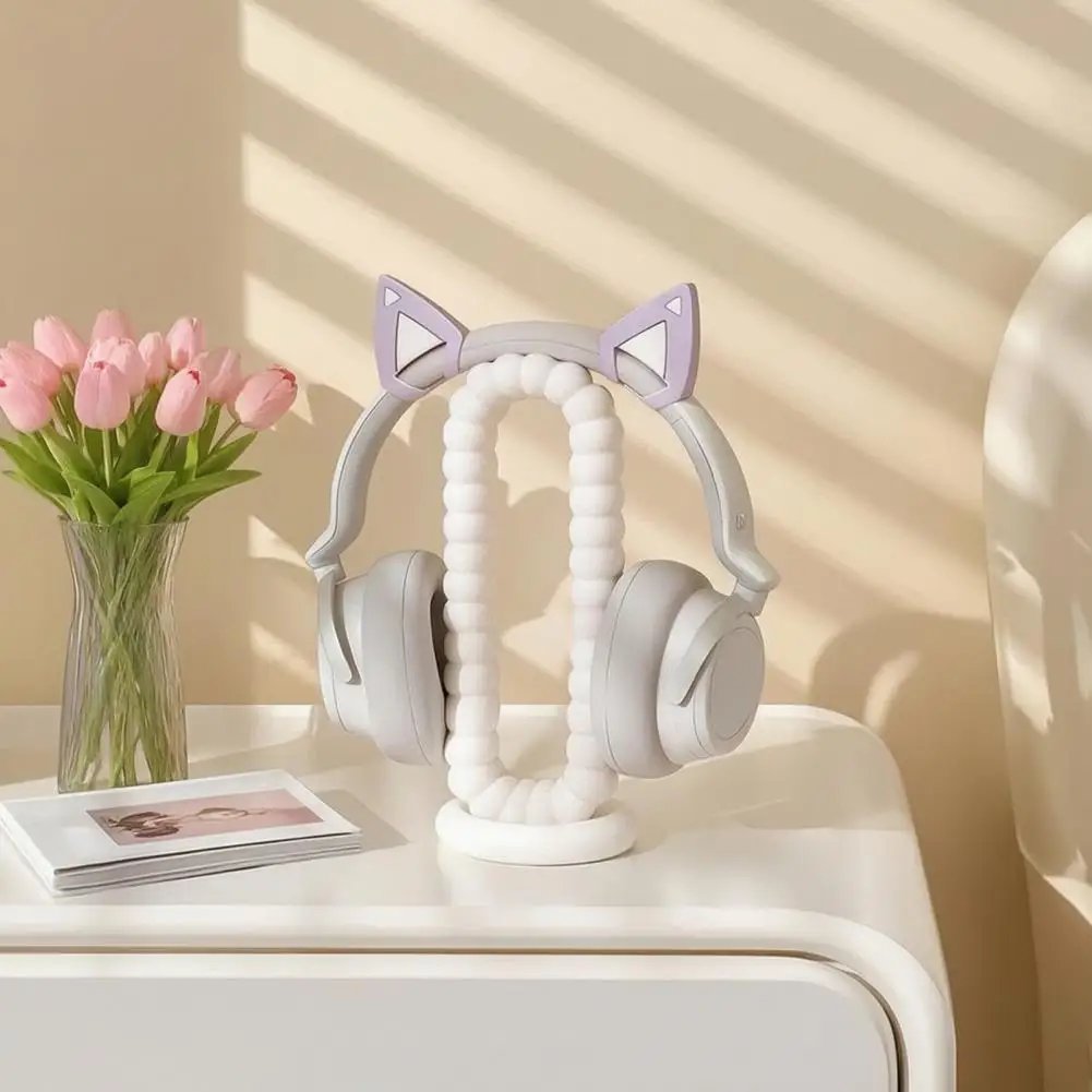 Cute Display Stand Headphone Holder for Desk 3d Printed Headphone Stand Minimalist Gaming Headset Holder Unique Desk for Home