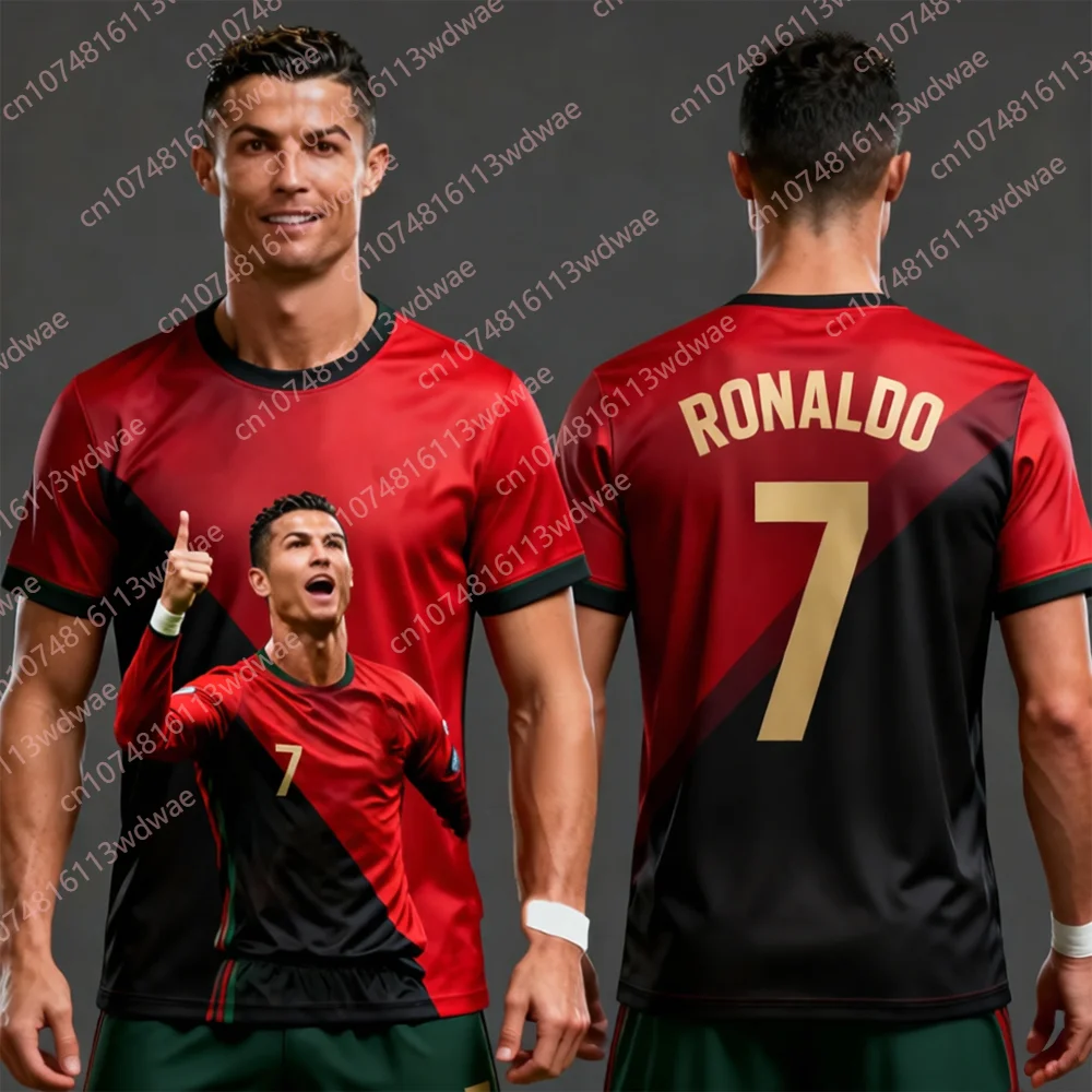 2026 Summer New Ronaldo 7 ChatGPT Football Jersey Adults Fan Edition Soccer Training Tops Soft Comfortable Sportswear Kid Tshirt