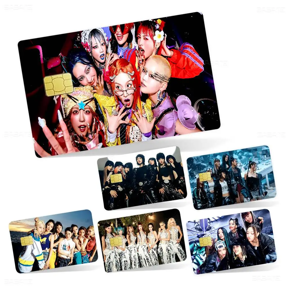 Kpop X-XG Group Anime Front Cover Film Sticker Skin for Credit Debit Card Small Large Chip