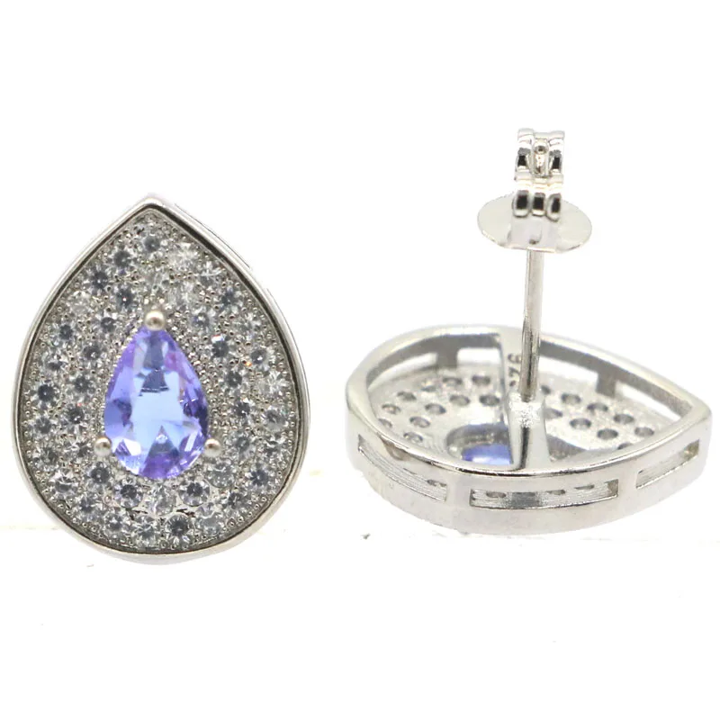 Buy 3 Get 1 Free 15x12mm 2.8G Zultanite Color Changing Alexandrite Topaz Fire Rainbow Mystic Topaz CZ Silver Earrings