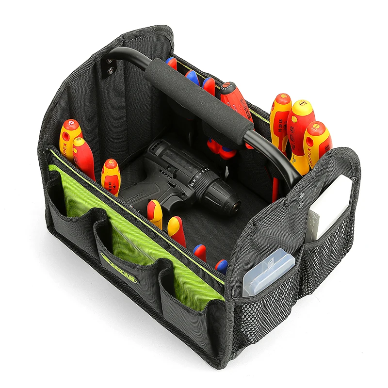 Quick Load Collapsible Detailing Caddy & Storage Organize (For Cars, Trucks, SUVs, RVs, Home, Workspace) Black HL085