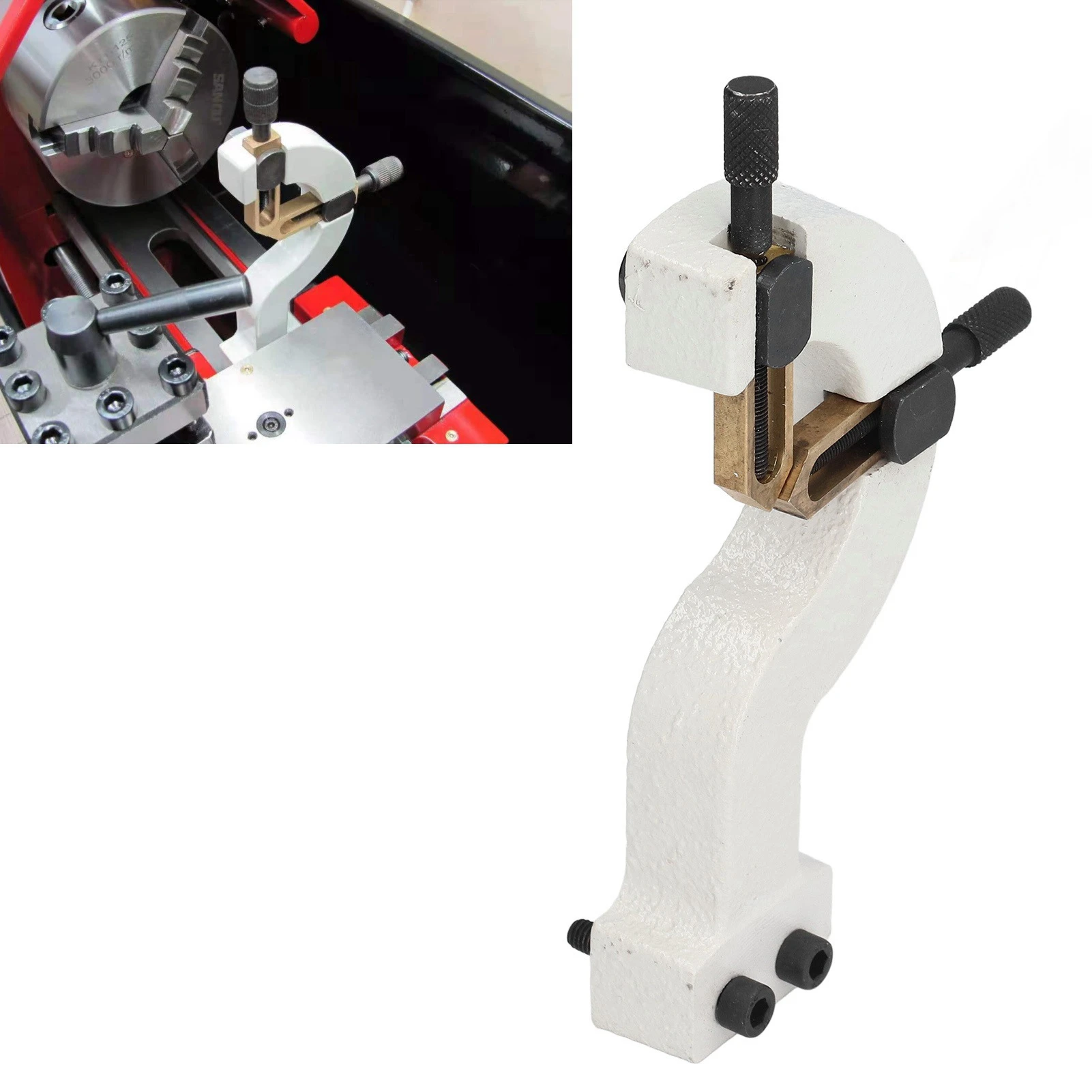 Support de fixation stable pour tour à bois WM-210 8x16 pouces, accessoire pour mini-tour à cadre central, pièces de rechange et accessoires pour machine