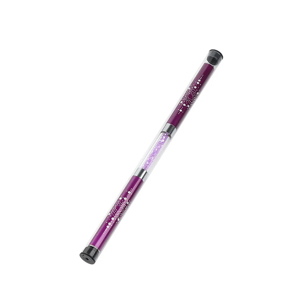 

Dual End Gel Nail Brush Pen Purple Nail Art Painting Builder 3D DIY Design Pen False Tip Builder Brush