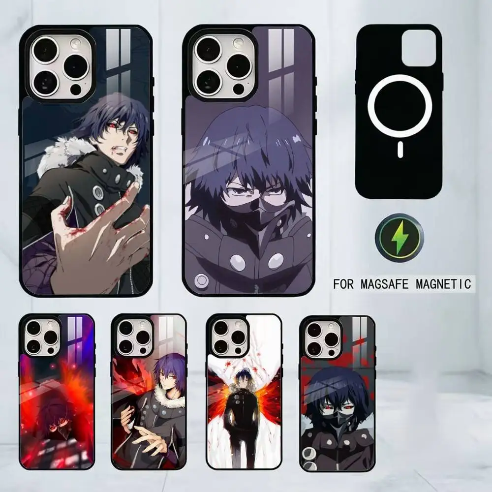 

Tokyo Ghoul Kirishima Ayato Anime Phone Case For iPhone17,16,15,14,13,12,11 Plus,Pro Magnetic For Magsafe Wireless Charging