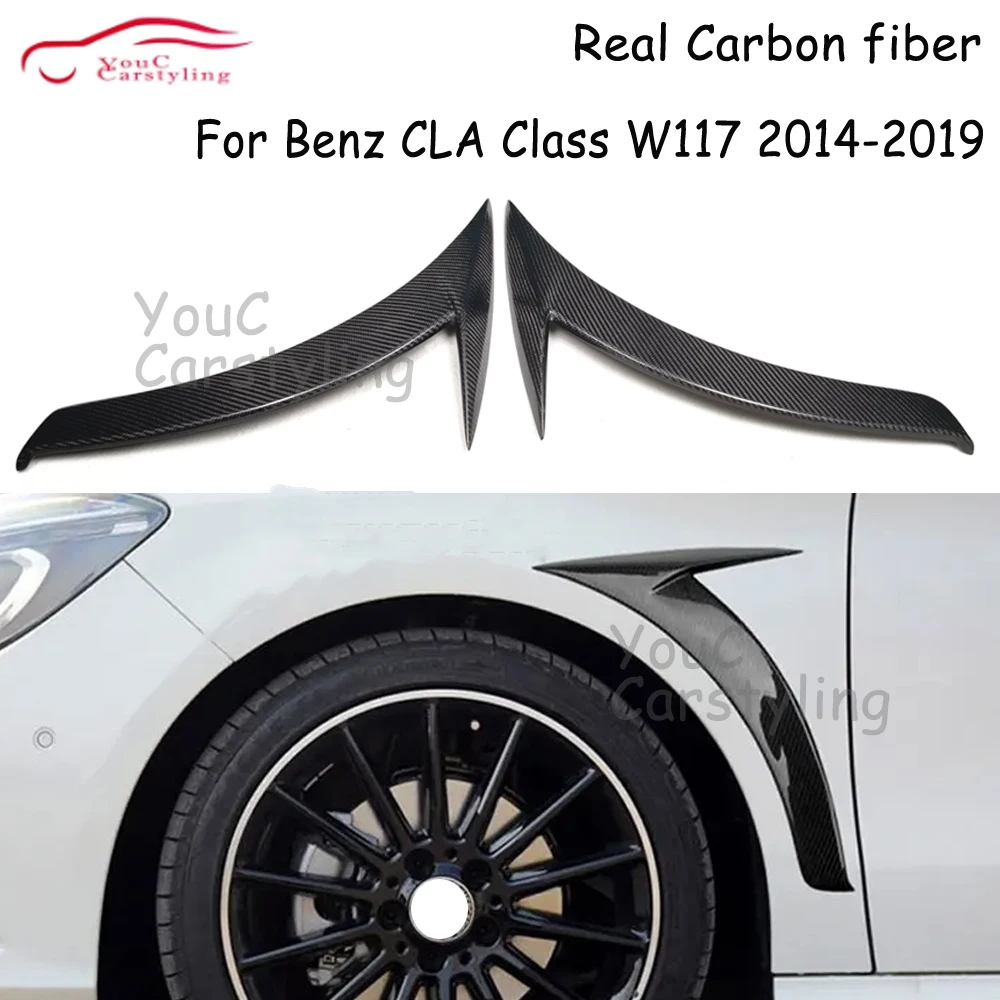 

W117 Carbon Fiber Side Bumper Splitter for Mercedes CLA C117 2014-2019 CLA180 CLA200 CLA250 CLA45 AMG Side Fender Trim