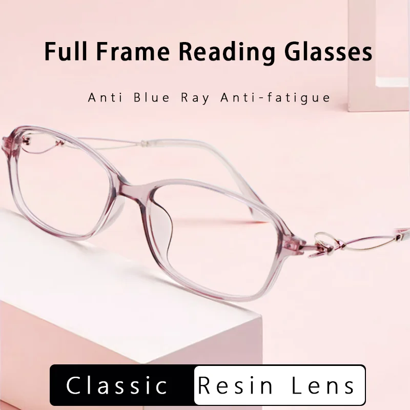 Blue Light Blocking Reading Glasses Superior Extremely Light tr90 Frame for Women,Anti UV/Eyestrain/Glare Magnifying