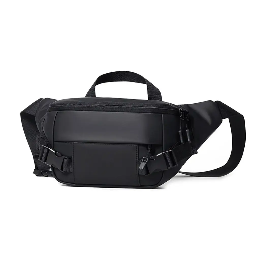 

New Solid Color Chest Bag Large Capacity Versatile Portable Waist Bag Crossbody Bag Men