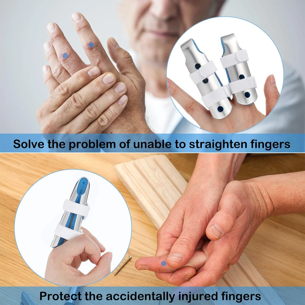 1Pcs Adjustable Finger Splint for Broken Fingers, Arthritis Relief, Knuckle Support,and Finger Stabilizer - Immobilization Brac