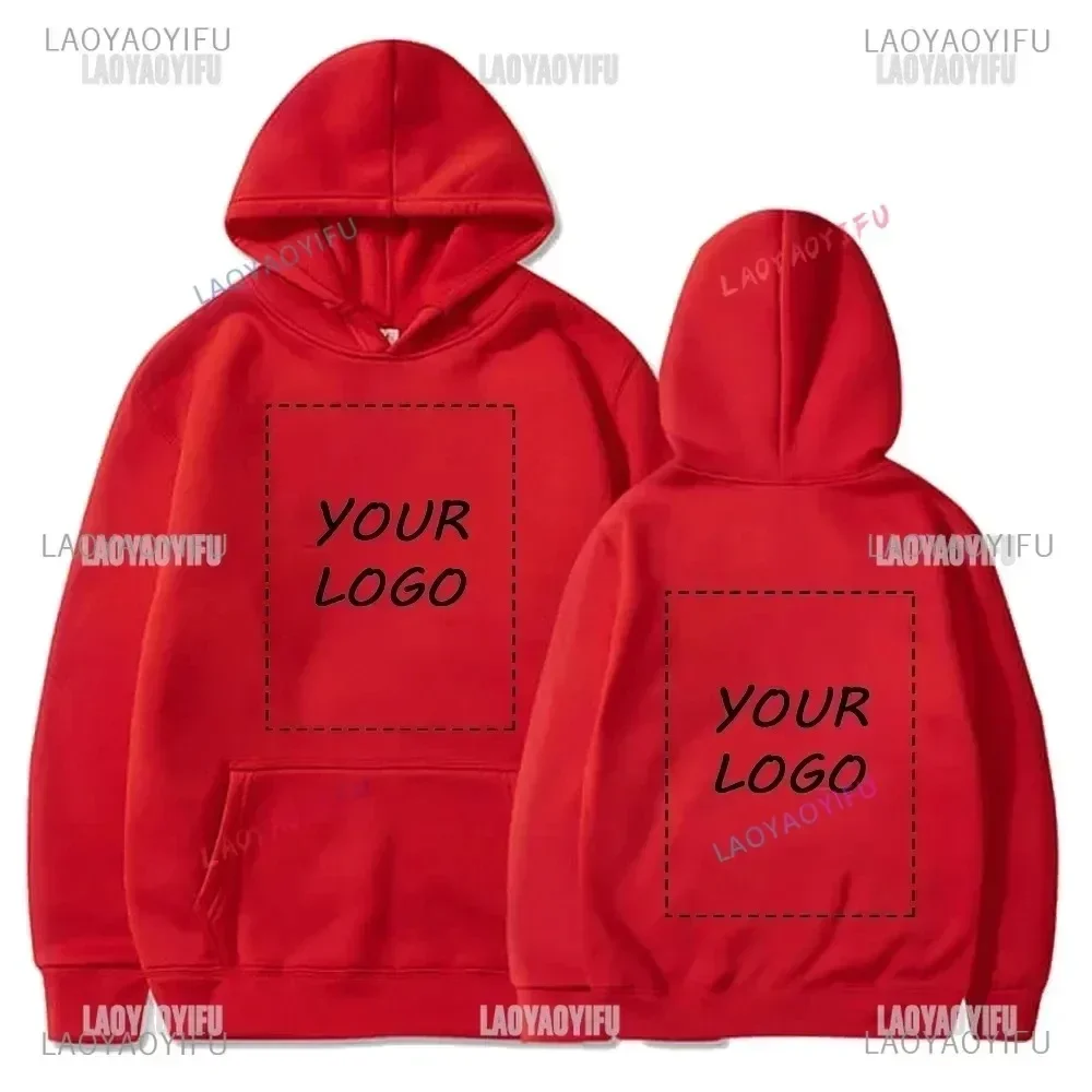 Student Casual Custom Printed Text DIY Hoodies 2024 Customized Logo Hoody Custom Long Sleeve Hoodie Text Logo Sweatshirt