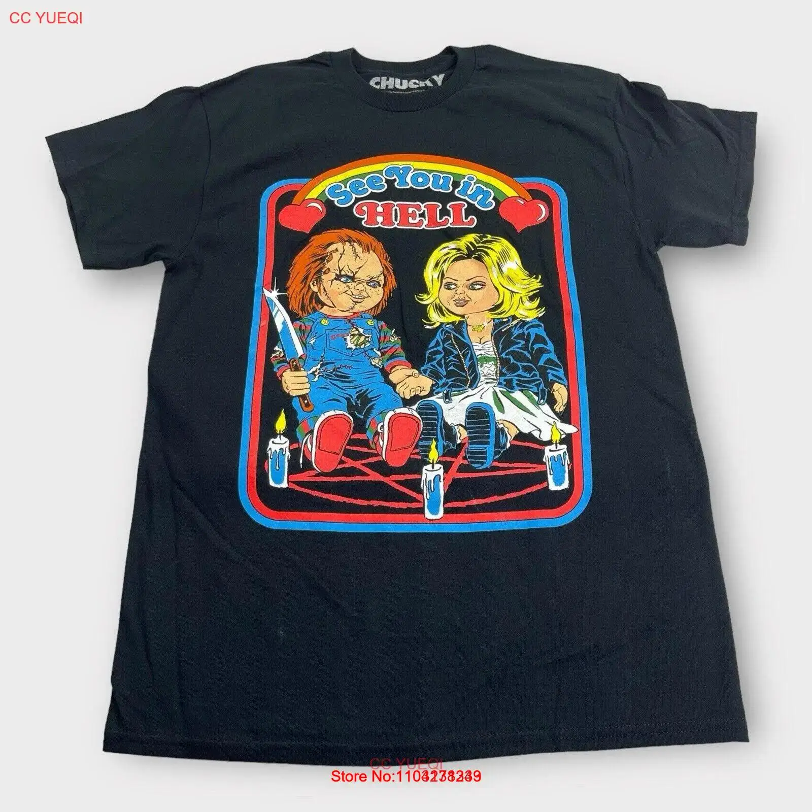 Chucky See You In Hell Graphic T-Shirt Adult Size Medium