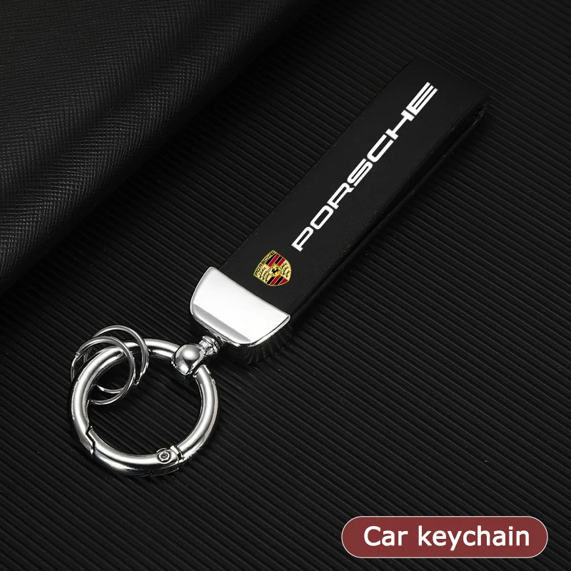 Auto Emblemi Portachiavi In Pelle Portachiavi Portachiavi Per Porsche 911 718 Taycan Panamera Cayenne Macan Boxster Cayman Pajun Accessori