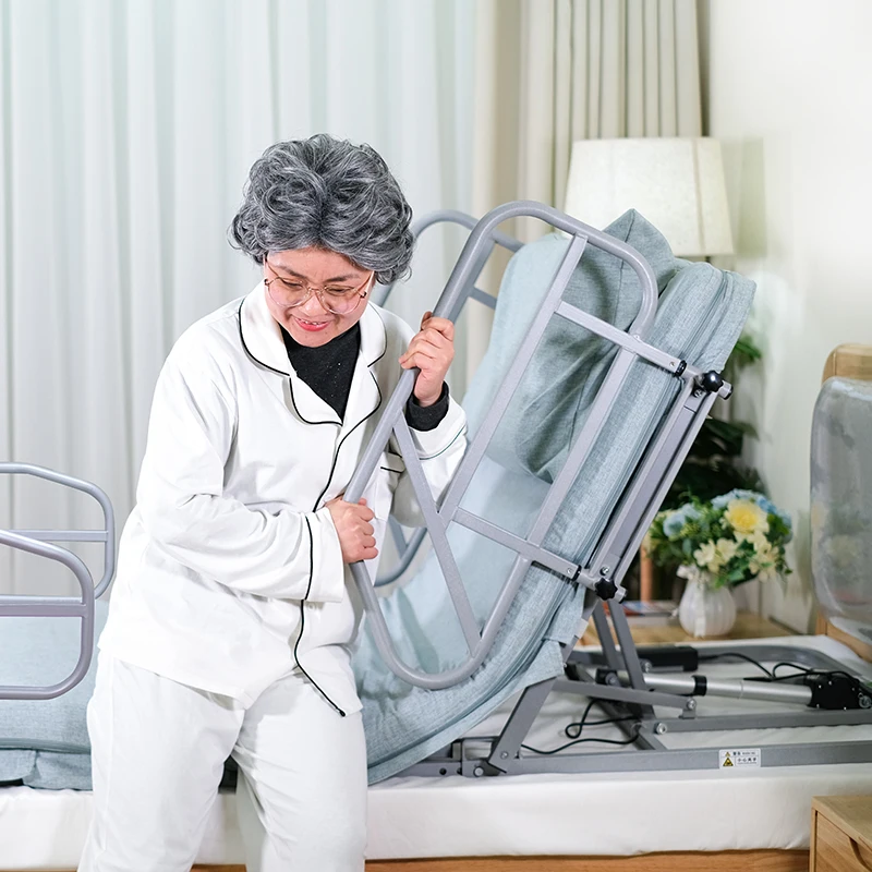 휴대용 접이식 기능은 매트리스가 있는 전기 홈케어 간호 침대를 업그레이드했습니다.