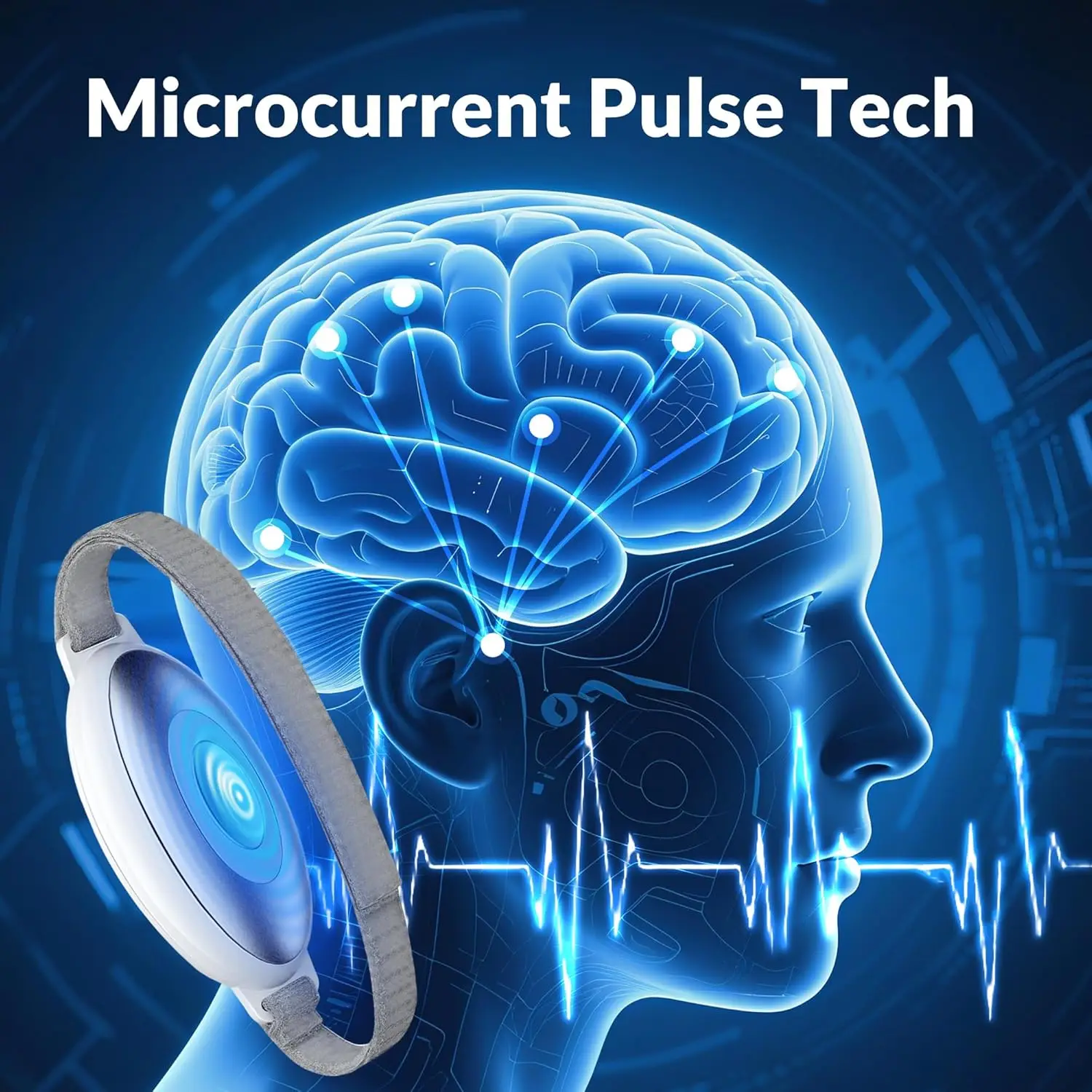 Rechargeable Sleep Aid Device Palm Pulse Sleep Massager Handheld Microcurrent Device for Help Improve Sleep Insomnia Anxiety