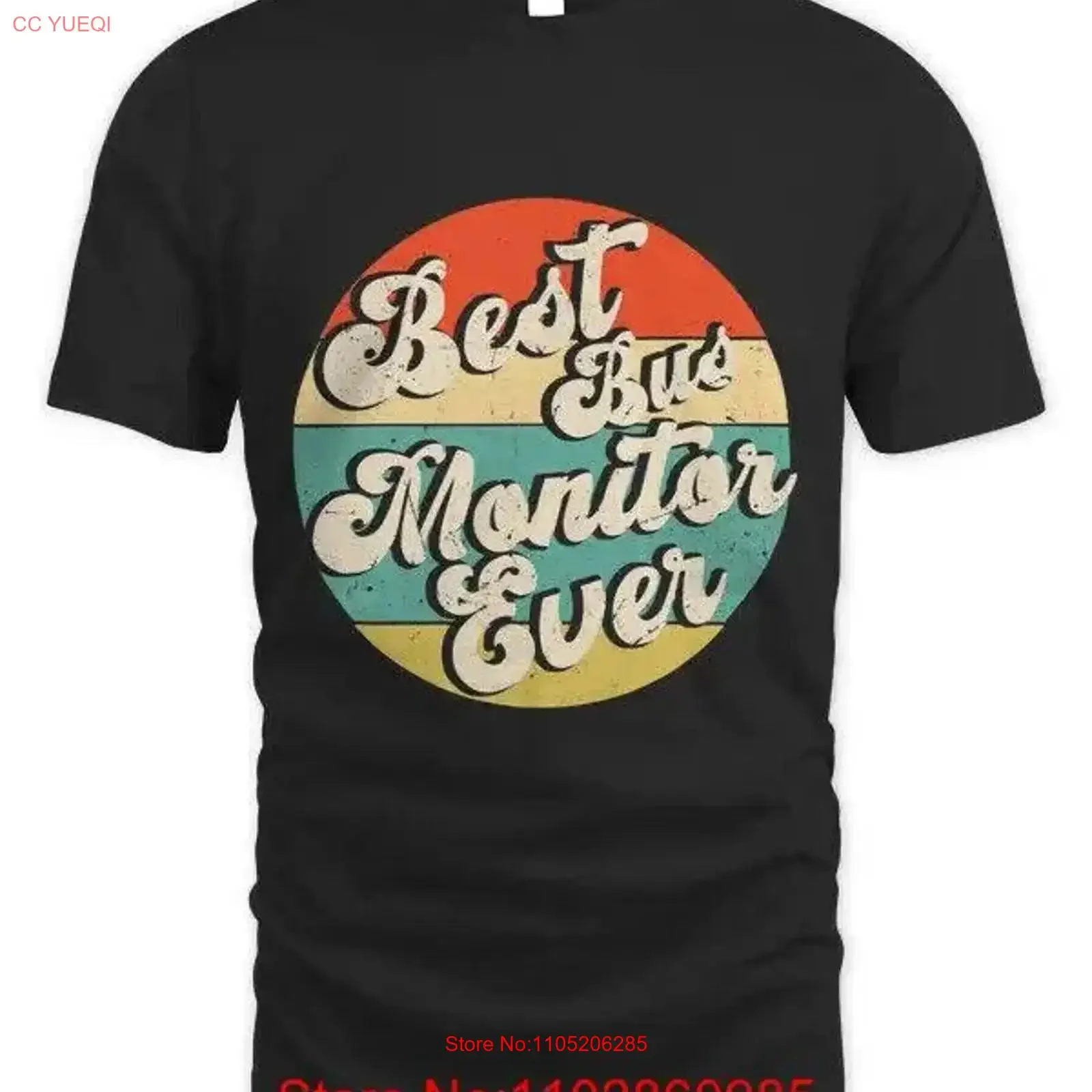 Sunset Vintage Best Bus Monitor Ever School Driver T Shirt vintage Washed Soft Breathable Versatile designer clothes Stretched