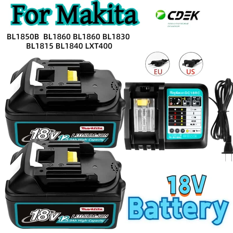 Original for Makita DTW600 12Ah 18V rechargerable battery for Makita DDF487 DTD173 DTW700 DGA404 Replacement Lithium Battery