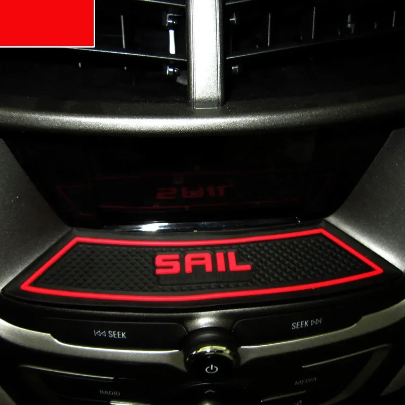 For 2015-2018 Chevrolet Sail 3 3D Rubber Mat Door Slot Pad Cup Cushion Groove Mat Lnterior Anti Slip Mat  Car Accessories
