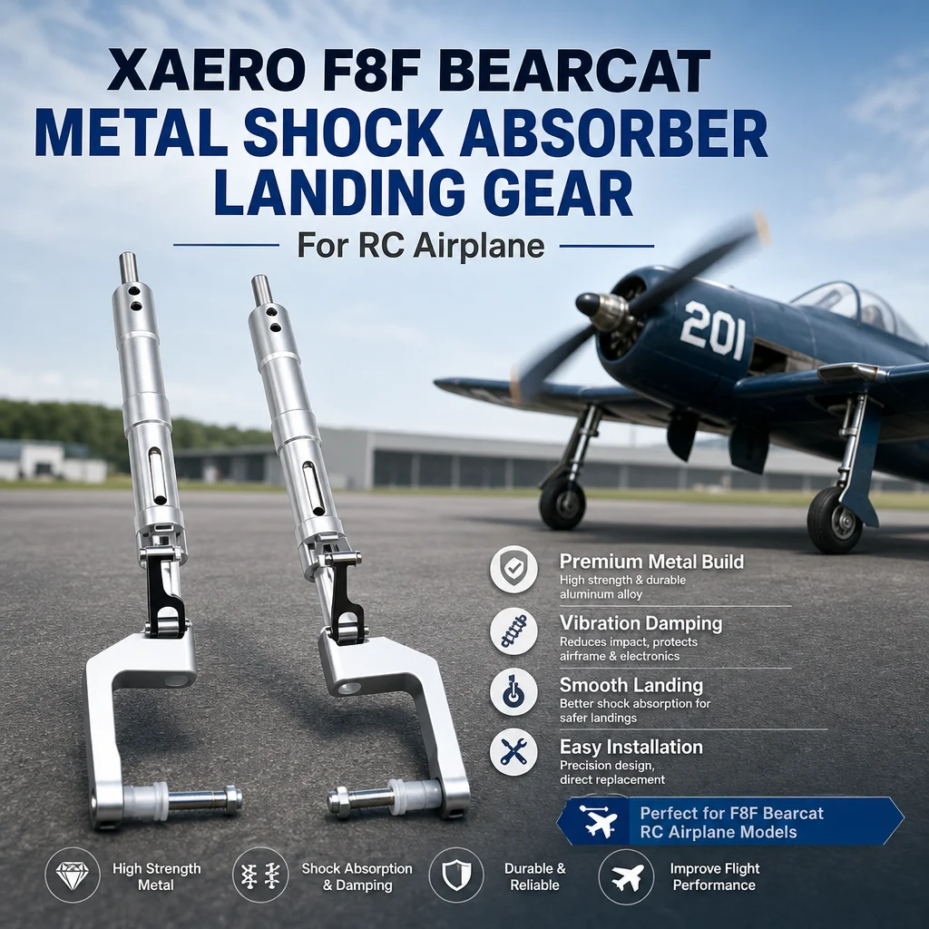 

XAERO F8F Bearcat Metal Shock Absorber for RC Airplane Landing Gear with Vibration Damping
