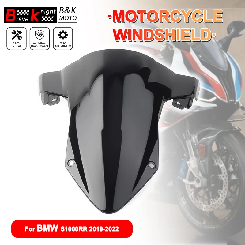 

For BMW S1000RR 2019-2022 Motorcycle Double Bubble Windscreen High-Impact Resistance Protection Windscreen for s1000rr 2022 2021