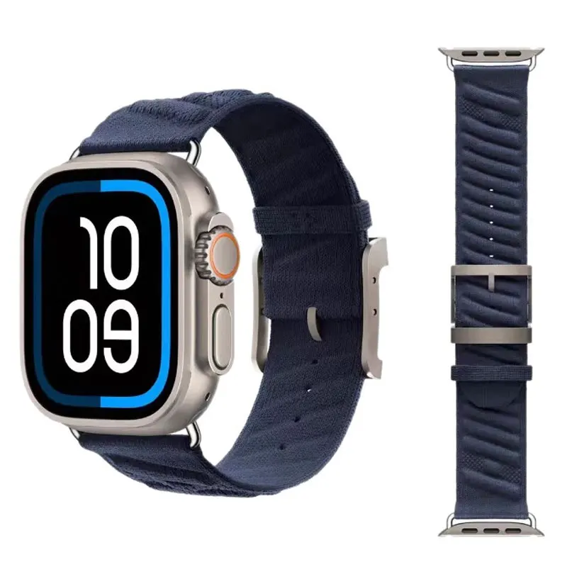 لساعة أبل الترا 3 11 9 8 7 حزام 46 مللي متر 44 مللي متر 45 مللي متر 49 مللي متر En Mer Band Bleu Nuit لسلسلة ساعات أبل 11 46 مللي متر سوار رياضي