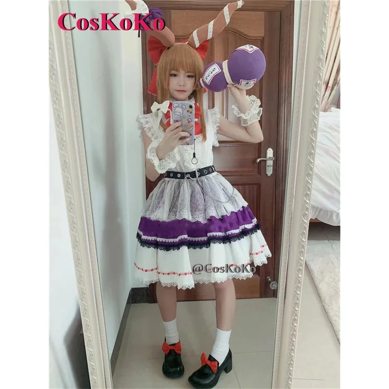 CosKoKo [مخصص] Ibuki Suika تأثيري أنيمي لعبة Touhou مشروع زي الحلو أنيق فستان موحد لعب الأدوار الملابس الجديدة