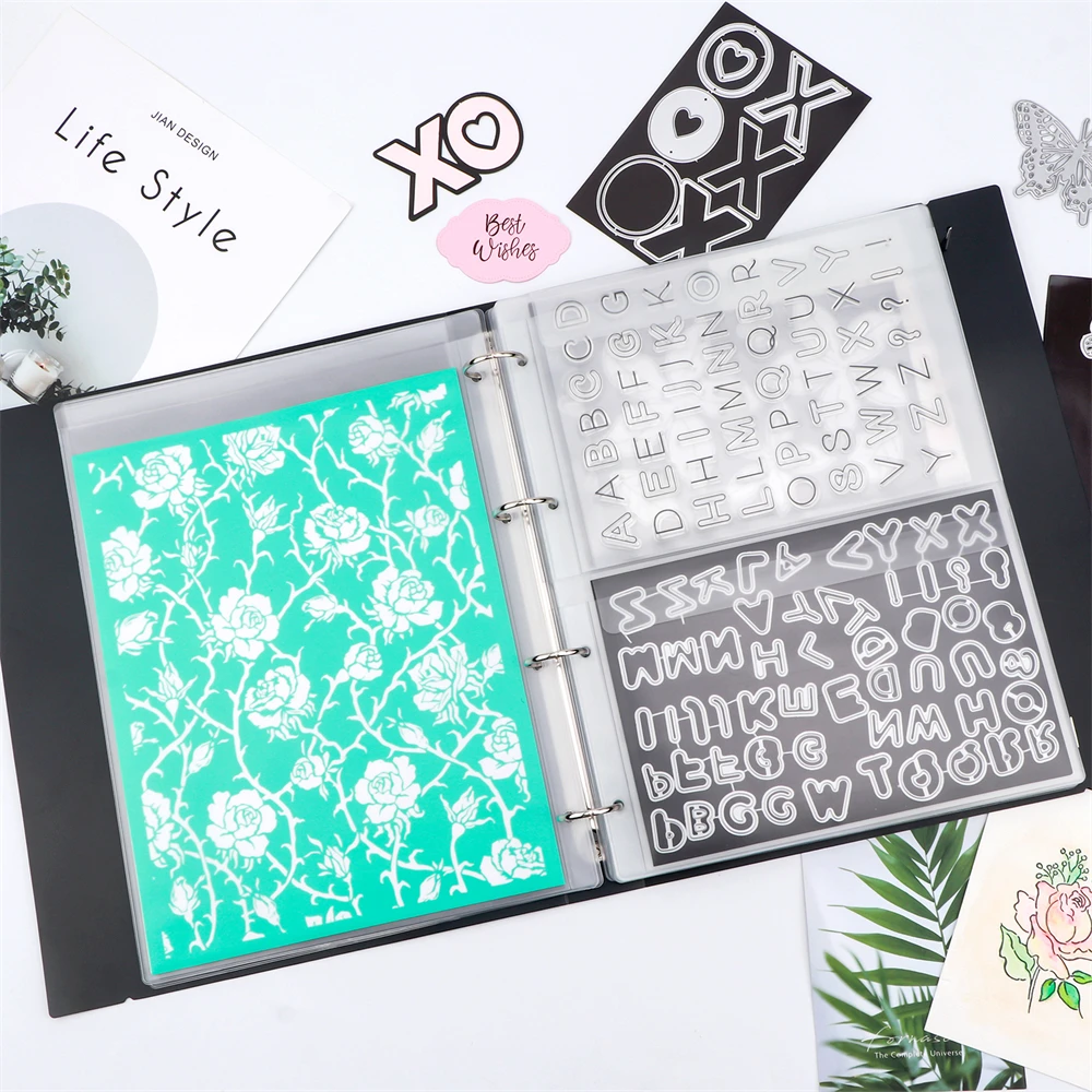 Portable Sticker Photo Storage Album Colorful Large Stamp & Cutting Dies Storage Book Organizer Folder Craft Storage Solution