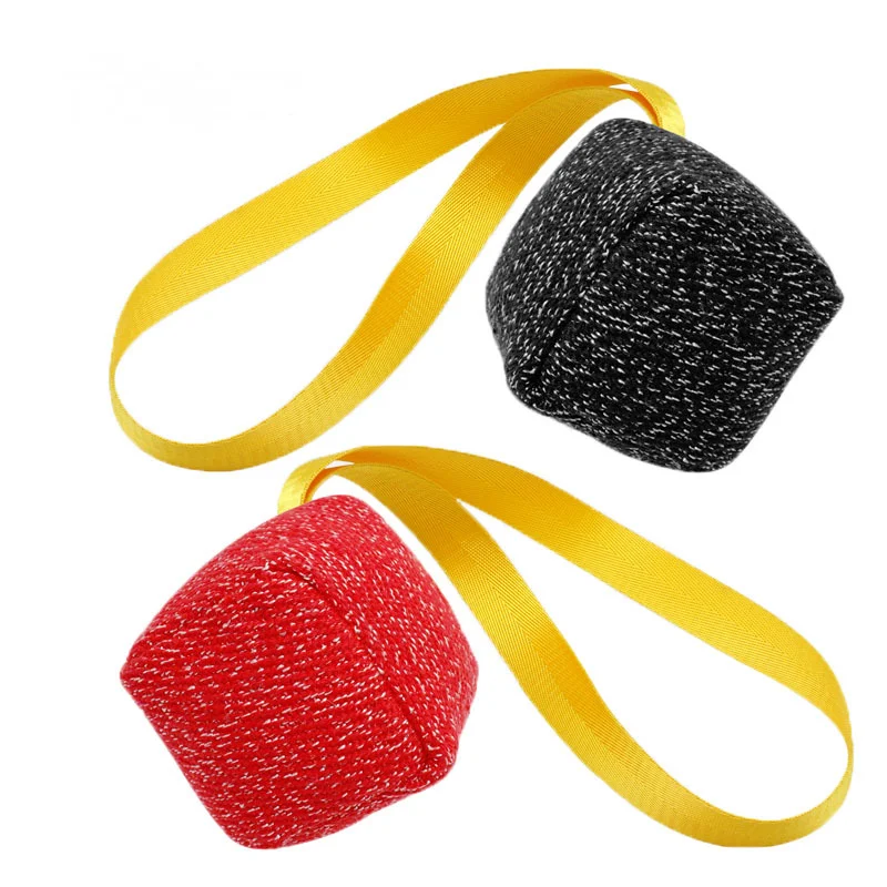 Pet Dog Toys Thick Hemp Dog Ball Toy Large Dogs Bite Training Tugs Pillow Nylon Rope Handle Pet Dog Chewing Ball Toy Durable