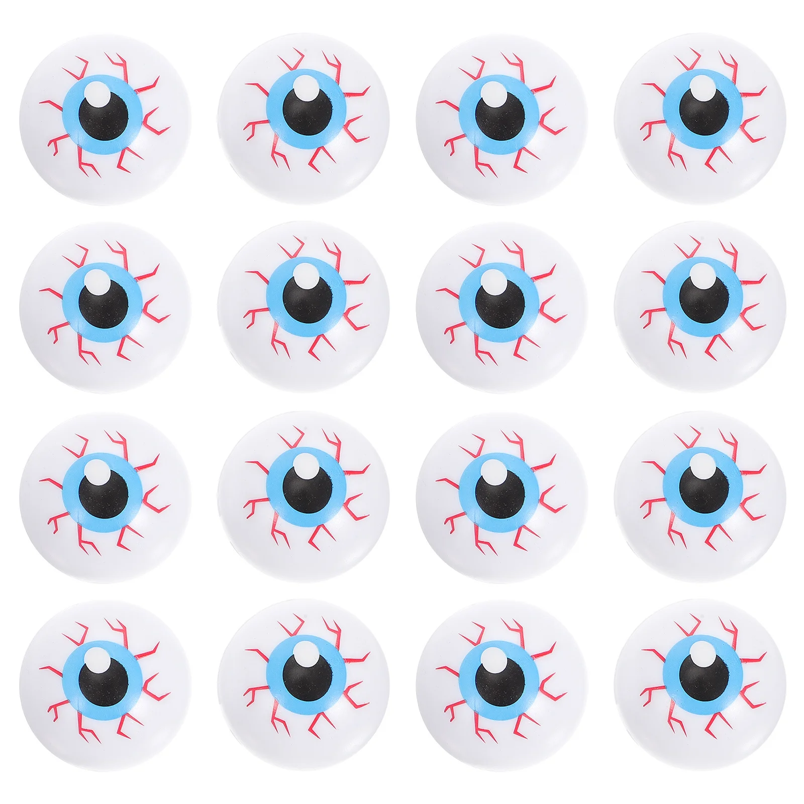 24 Uds. Globos oculares de miedo para Halloween, accesorios de plástico falso, decoración realista para fiesta, suministros de broma espeluznante, ojos falsos