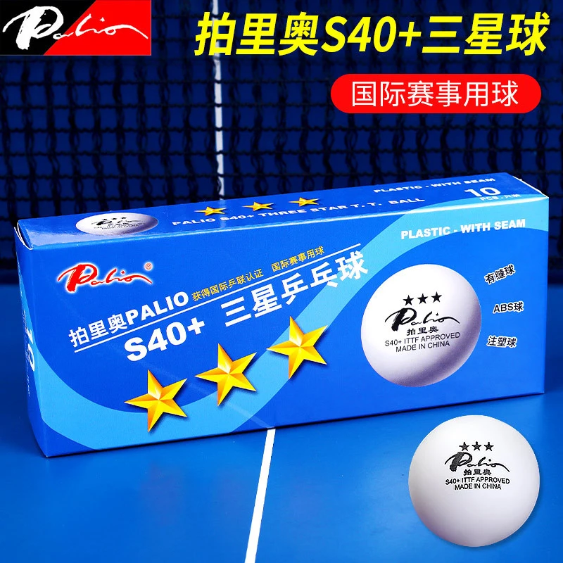 10/20 Balls Palio Official S40+ Plastic with Seam 3stars Table Tennis Ball ITTF APPROVED ABS Ball International Ping Pong Balls