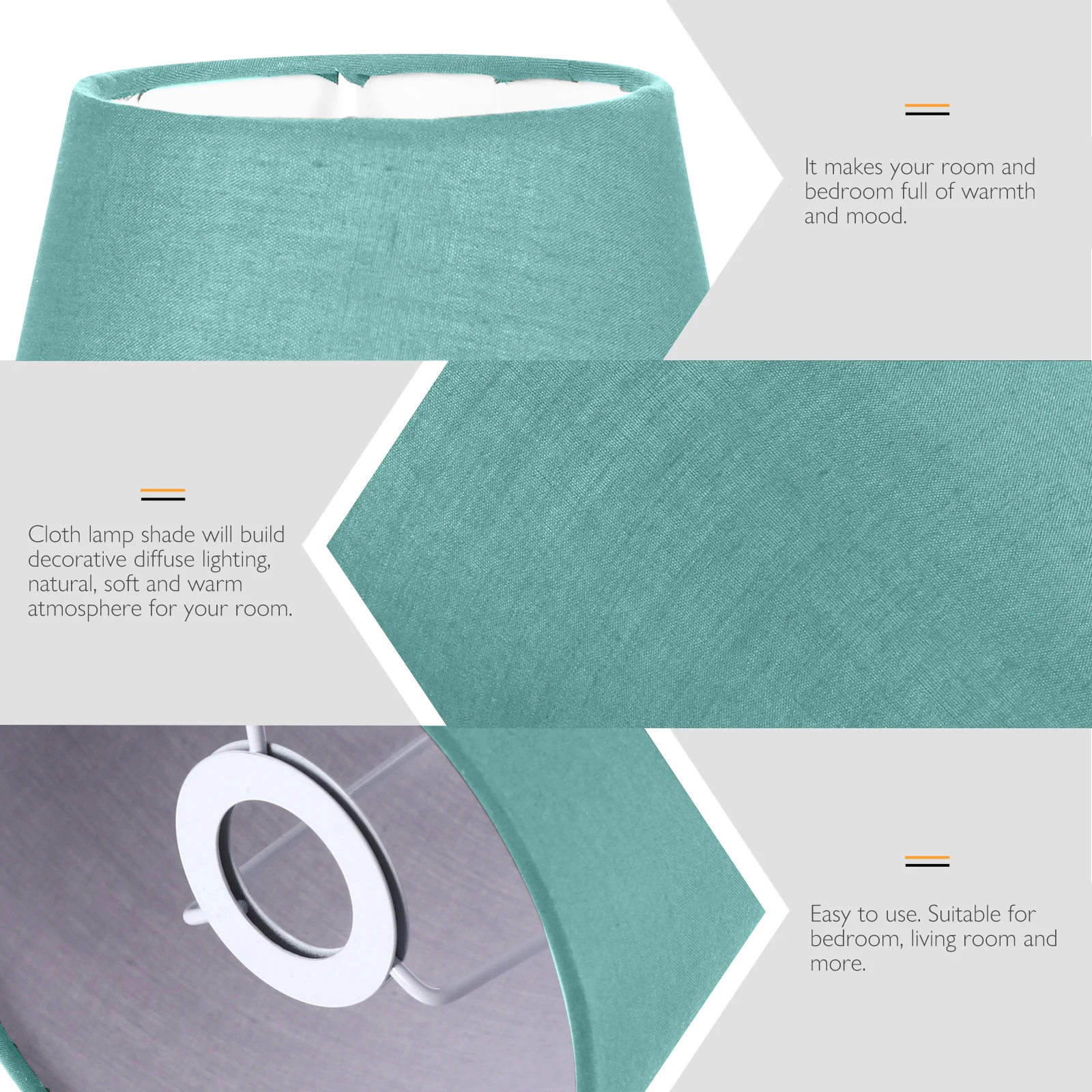 Cloth Lamp Shade Fabric Lampshade Pendant Light Cover Chandelier Accessory Lighting Accessories Bedroom Living Room Lampshade