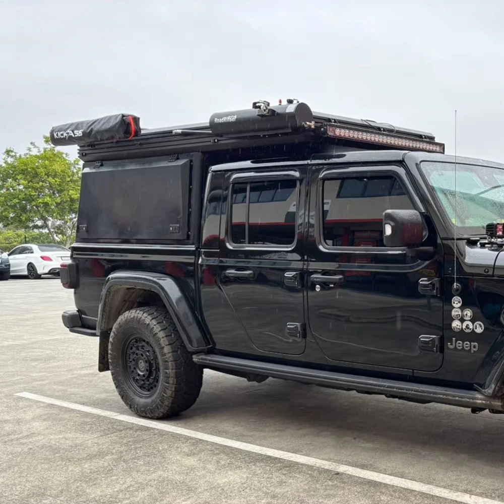 TP06 Off-Road Wedge Truck Camper Canopy Pop up Tacoma Truck Bed Camper