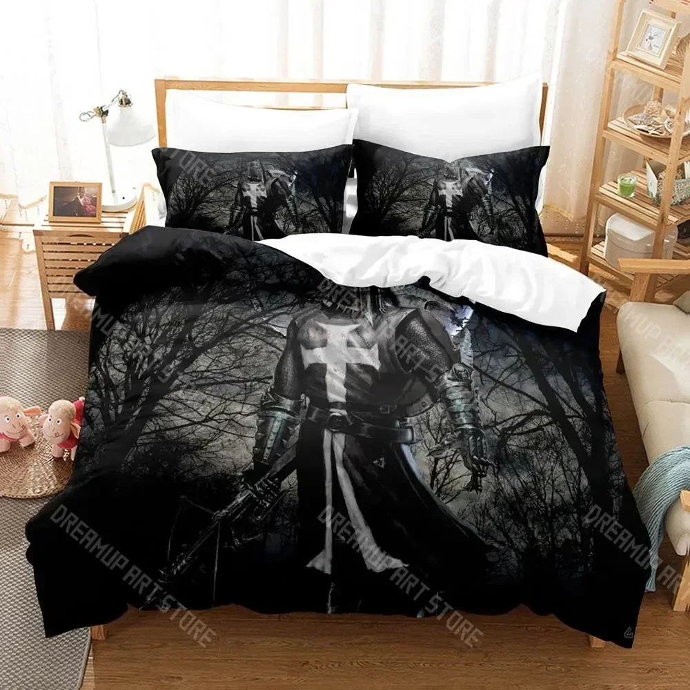 Exquisite 3D Print Christian Knights Templar Bedding Set Single Twin Full Queen King Size Bed Set Aldult Bedroom Duvetcover Set